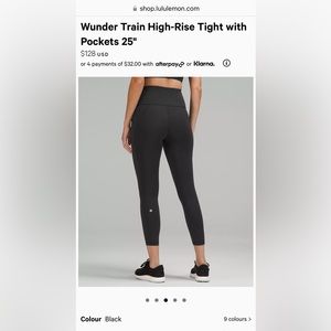 Lululemon 12 leggings Wunder Train High Rise